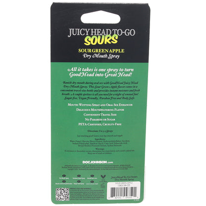 GoodHead Juicy Head Sours Mouth Spray To-Go in Green Apple