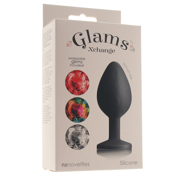 Glams Xchange Round Gem Butt Plug in Medium