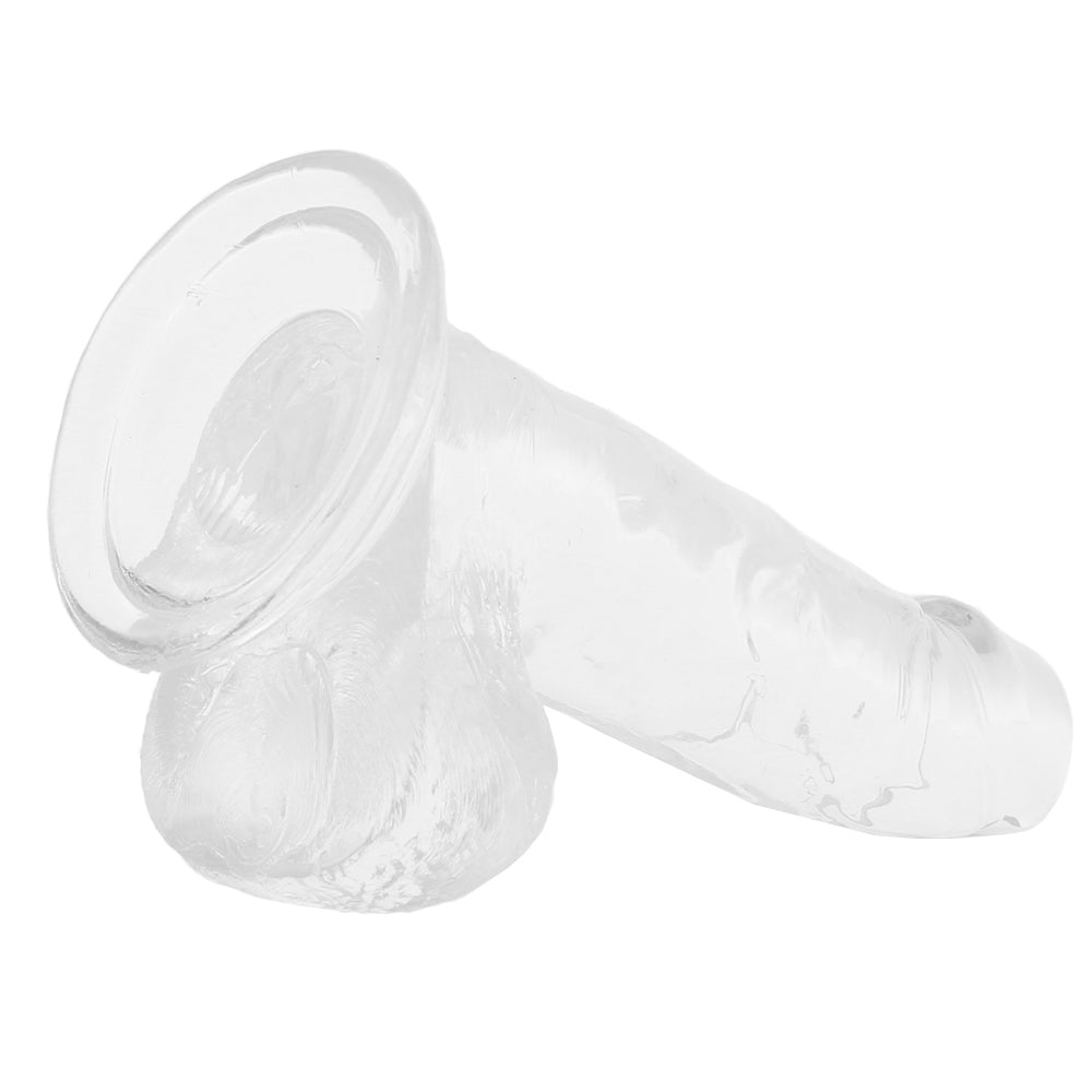 Pene King Cock transparente de 8" con testículos