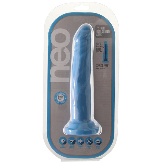 Pene Neo de 7.5 pulgadas de doble densidad en azul neón