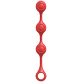 Kink Weighted Silicone Anal Balls in Red - Tasteful Desires Adult Shop