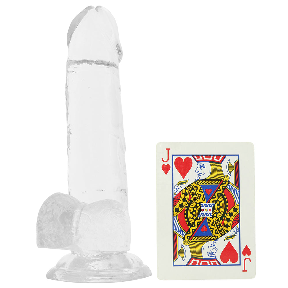Pene King Cock transparente de 8" con testículos