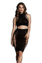 Le Désir Kala XXXVII Turtleneck Crop Top and Skirt - Tasteful Desires Adult Shop