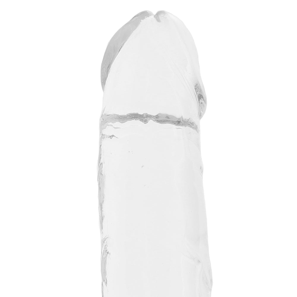 Pene King Cock transparente de 8" con testículos