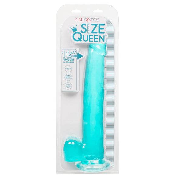 Dildo de gelatina tamaño Queen de 6 pulgadas en verde azulado