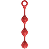 Kink Weighted Silicone Anal Balls in Red - Tasteful Desires Adult Shop