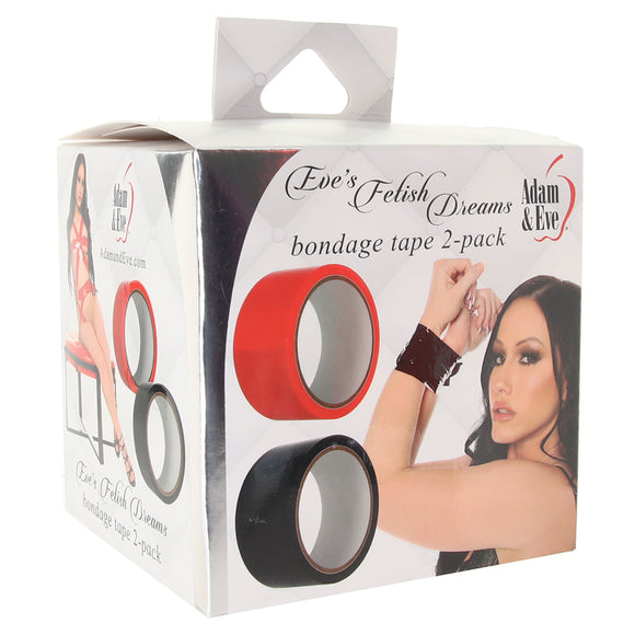 Eve's Fetish Dreams Bondage Tape 2-Pack in Red/Black