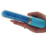 Stardust Charm Rechargeable Glass Vibe in Blue - Tasteful Desires Adult Shop