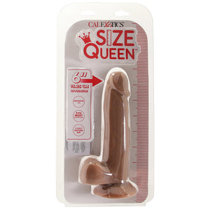 Size Queen 6 Inch Dildo in Brown