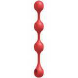 Kink Weighted Silicone Anal Balls in Red - Tasteful Desires Adult Shop