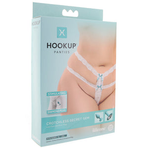 Hookup Secret Gem Plug with White Panties in OSXL - Tasteful Desires Adult Shop