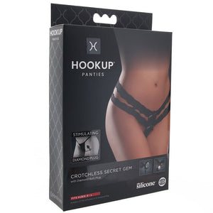 Hookup Secret Gem Butt Plug with Black Panties in OS - Tasteful Desires Adult Shop