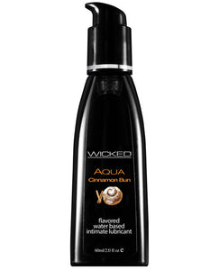 Wicked Sensual Care Aqua Water Based Lubricant - 2 oz Cinnamon Bun - Tasteful Desires Adult Shop