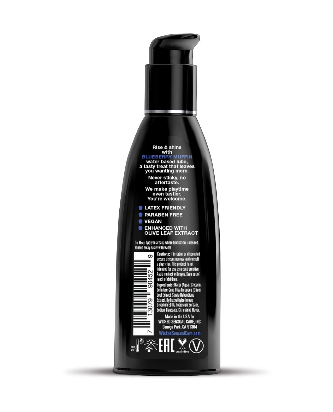 Wicked Sensual Care Water Based Lubricant - 2 oz Blueberry Muffin - Tasteful Desires Adult Shop