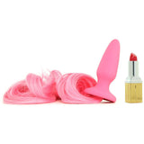 Unicorn Tails Silicone Butt Plug in Pastel Pink - Tasteful Desires Adult Shop