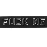 F**k Me Leather Word Band Collar - Tasteful Desires Adult Shop