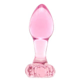 Icicles No. 48 Hand Blown Glass Butt Plug in Pink - Tasteful Desires Adult Shop