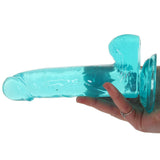Size Queen 6 Inch Jelly Dildo in Teal - Tasteful Desires Adult Shop